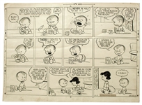 Very Early Peanuts Sunday Strip From 1953 -- Featuring Lucy & Linus